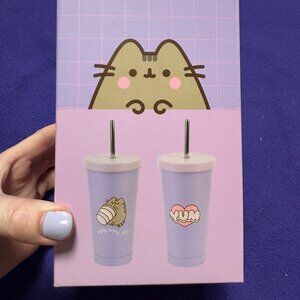 Pusheen Tumbler With Lid And Straw Purple New in Box Enjoy Every Day Trendy